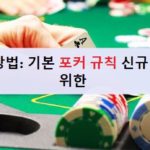 포커 게임 방법: 기본 포커 규칙 신규 플레이어를 위한
