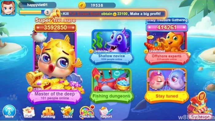 W88에서 실제 현금으로 Crazy Fishing을 플레이하는 방법 3